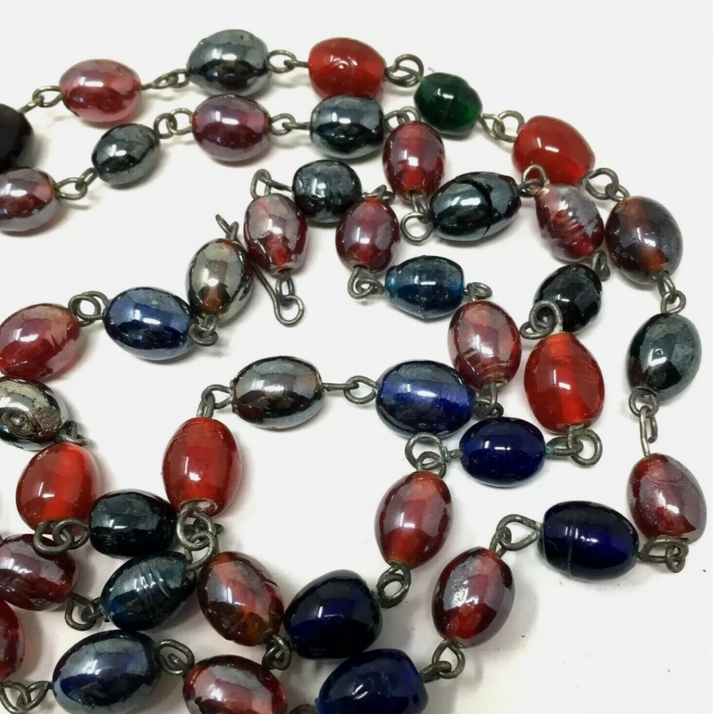 Antique Murano Venetian Glass Bead Necklace